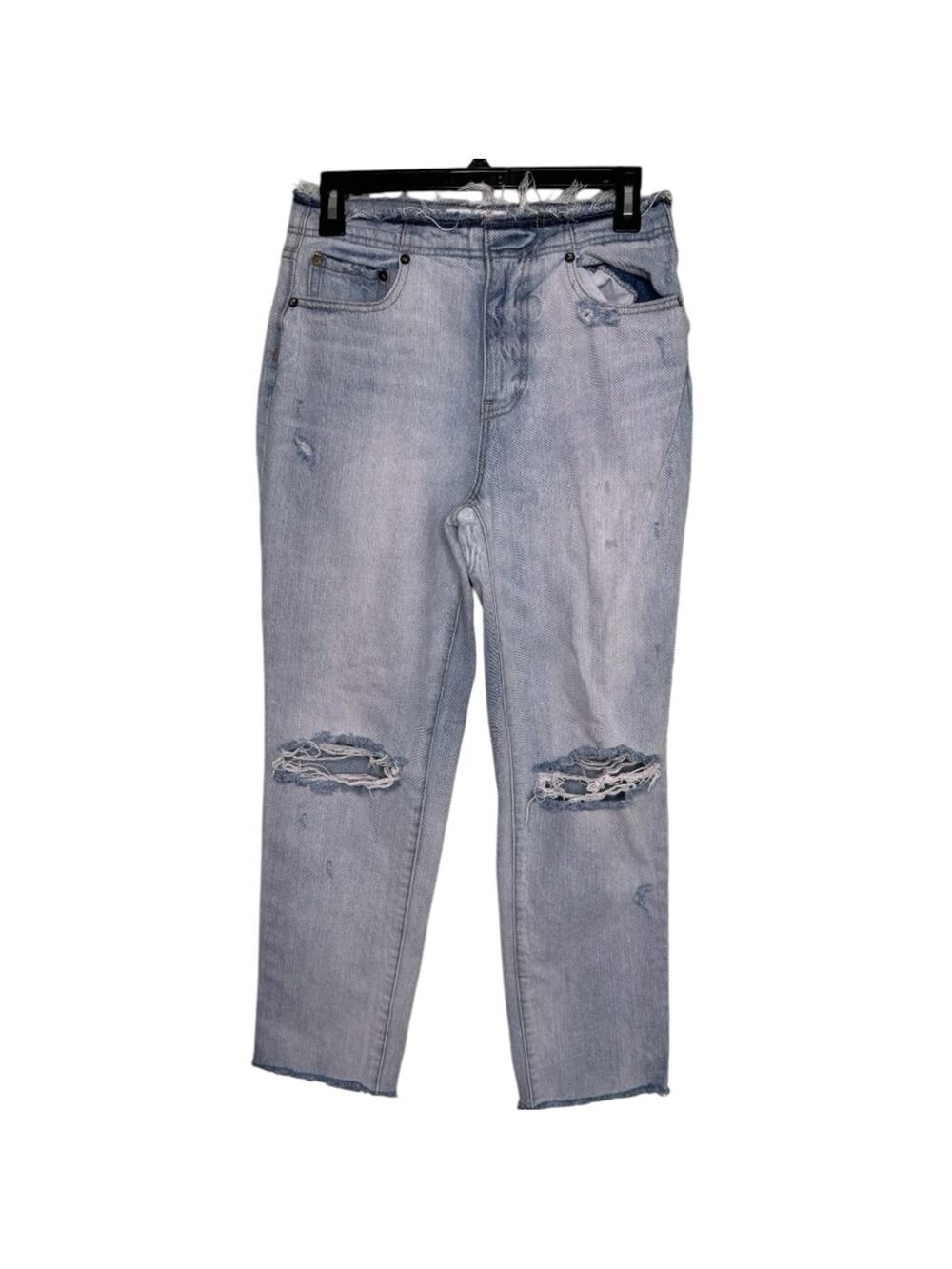 Pistola Acid Wash High Rise Distressed Jeans Destroyed Size 27